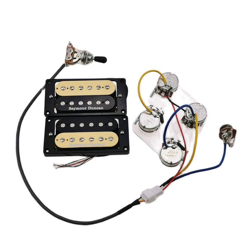 Guitar Kit Seymour Duncan Sh1n Sh4 Guitar Pickup 4c Conductor Wiring Harness Zebra Black 1 Set Reem Co In