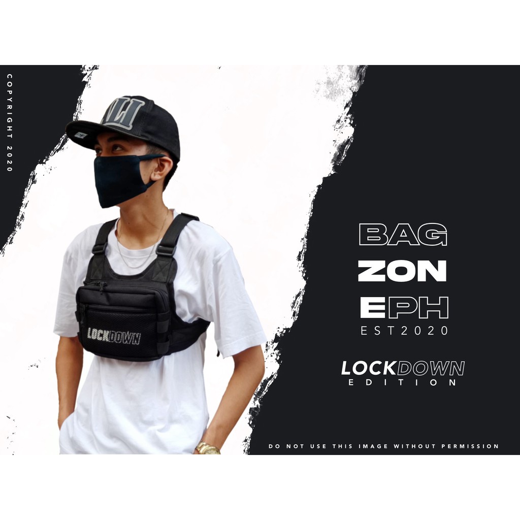 Lockdown Edition Chest Rig Black Ii Streat Wear Fashion Rider Adjustable Functional Rig Bag Shopee Philippines
