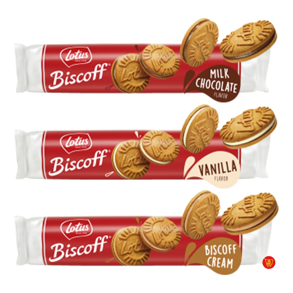 Lotus Biscoff Cookies 150g [Milk Chocolate, Vanilla, Biscoff Cream