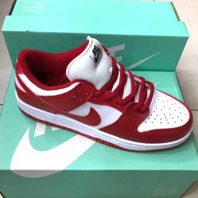 Nike SB Dunk Low Pro OEM (Red White) with Freebies | Shopee Philippines