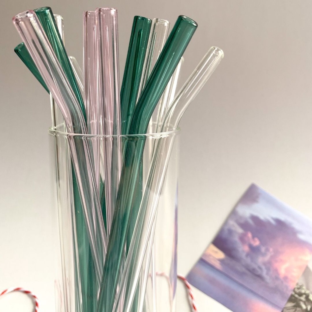 Reusable Glass Straw Set, 3 in a Set with Straw bag Shopee Philippines