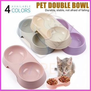 Pet Feeder 2 In 1 Double Bowls Dog and Cat Feeder Drinking Bowl Food Bowl