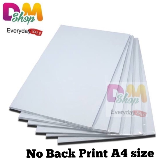 Photo paper Glossy A4 No Back print 230gsm | Shopee Philippines