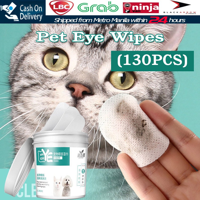 130PCS/Box Pet Eye Wet Wipes Cat Dog Tear Stain Remover Cleaning Wipes