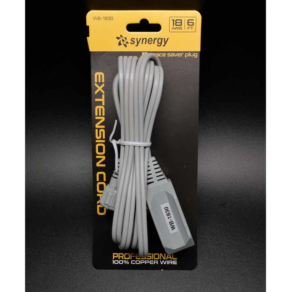 Synergy Professional 100 Copper Wire Extension Cord 6FT (WB1830