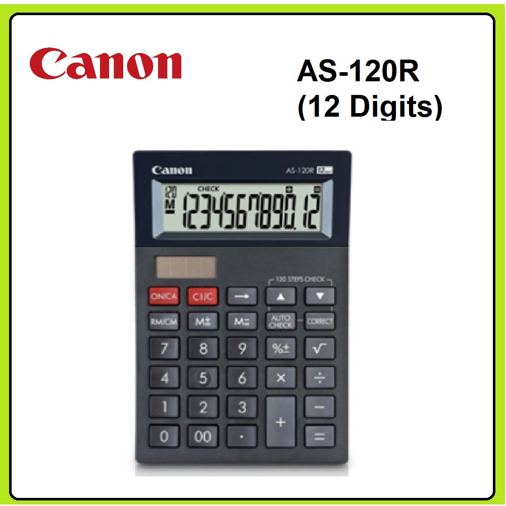 Canon Desktop Calculator AS120R (12 Digits) Shopee Philippines