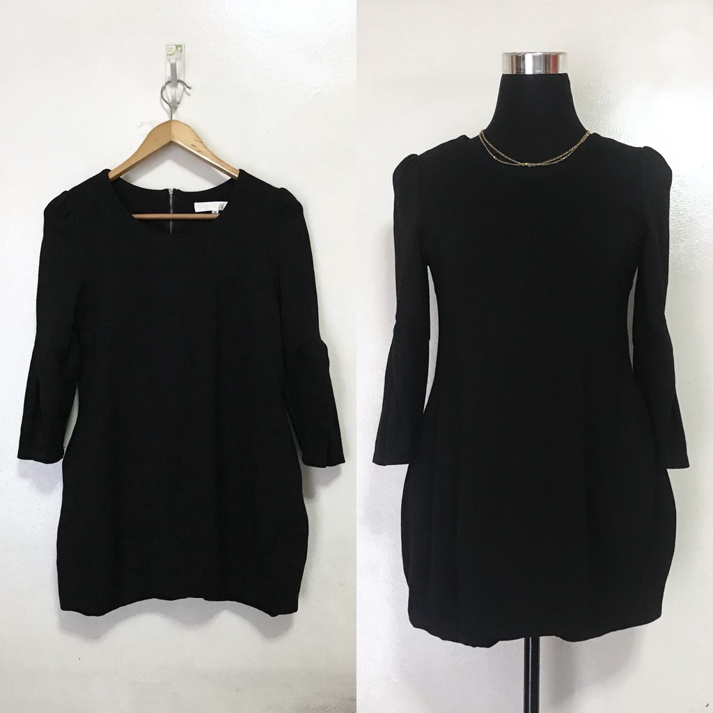 black long sleeve semi formal dress