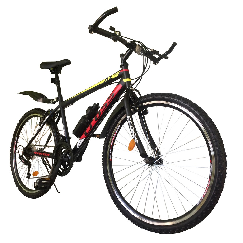 yellow and black mountain bike