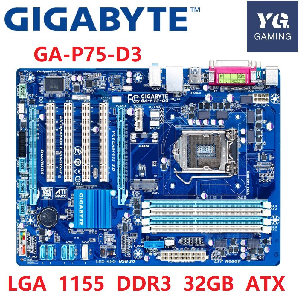 Материнская плата ddr3. Материнская плата Gigabyte lga1155. Материнская плата Gigabyte 1155 сокет ddr3. Gigabyte ga-p75-d3 (SATA 3, USB 3.0). Материнская плата гигабайт 1155 сокет в 75.