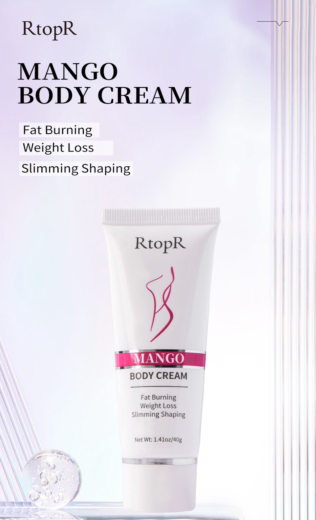 Rtopr Mango Slimming Weight Lose Body Cream Shaping Create Beautiful Curve Firming Cellulite 40g 