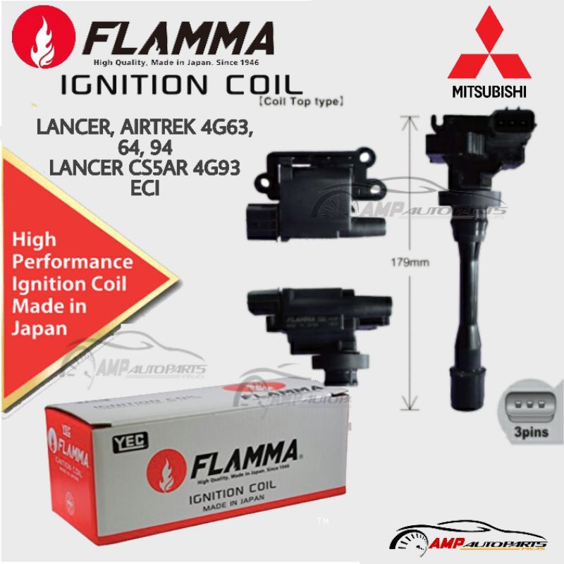 MITSUBISHI Lancer GSR/Pizza GLXi 4G924 G63 4G64 4G94 4G93 Outlander YEC IGNITION COIL Shopee