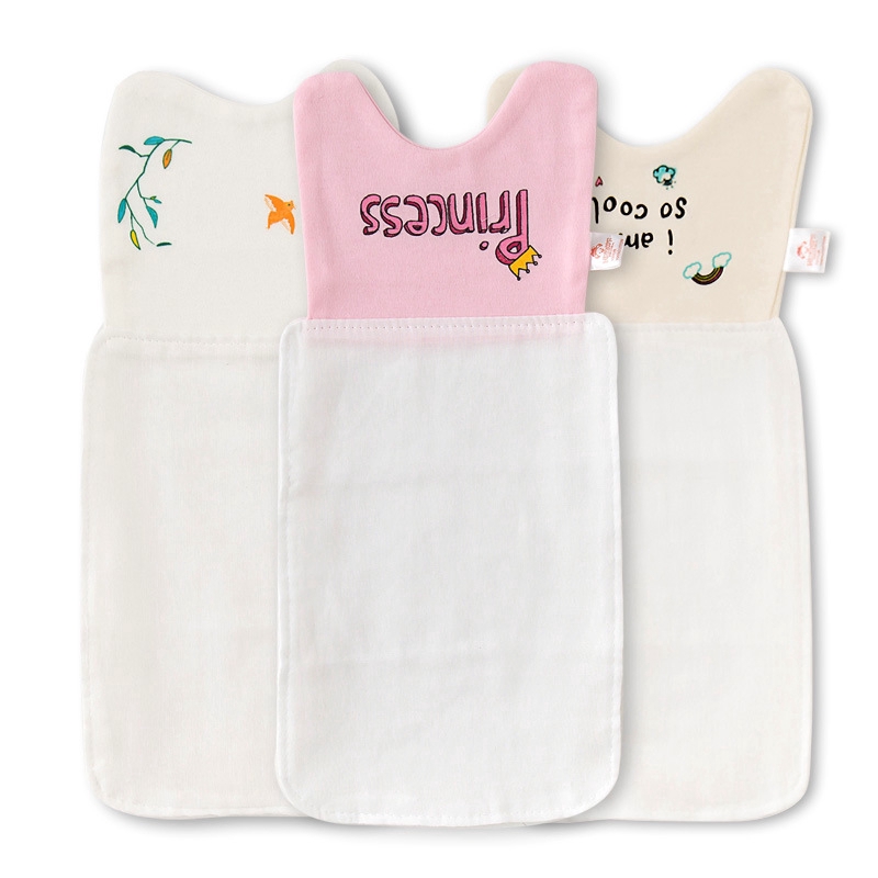 3pcs Baby Sweat Towel Infant Soft Back Dry Wipe Cloth Baby Back Gauze Absorb Towel 100 Cotton 4