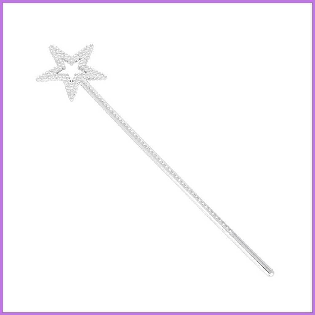 Princess Wand 13 Inches Golden Silver Fairy Angel Star Wand Platic Five ...