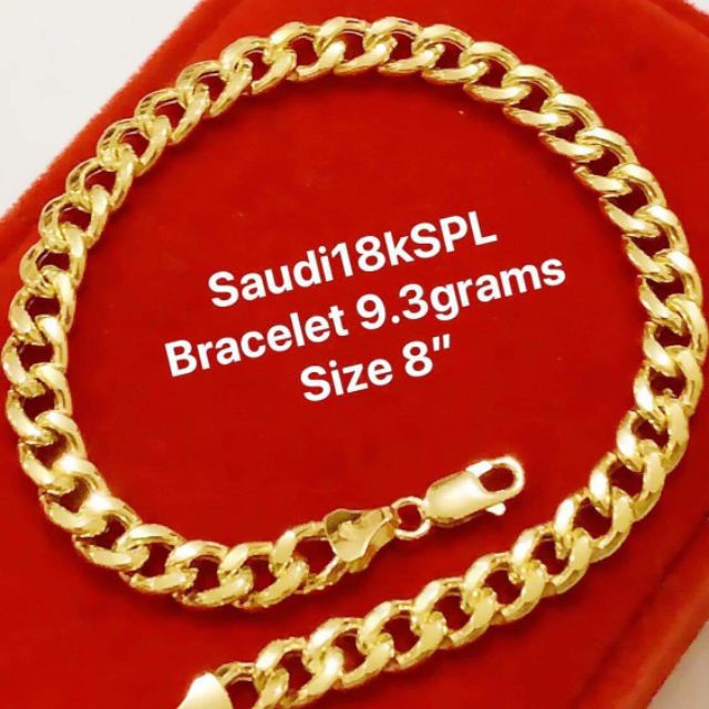 18K Saudi Gold Bracelet (8 inches) | Shopee Philippines
