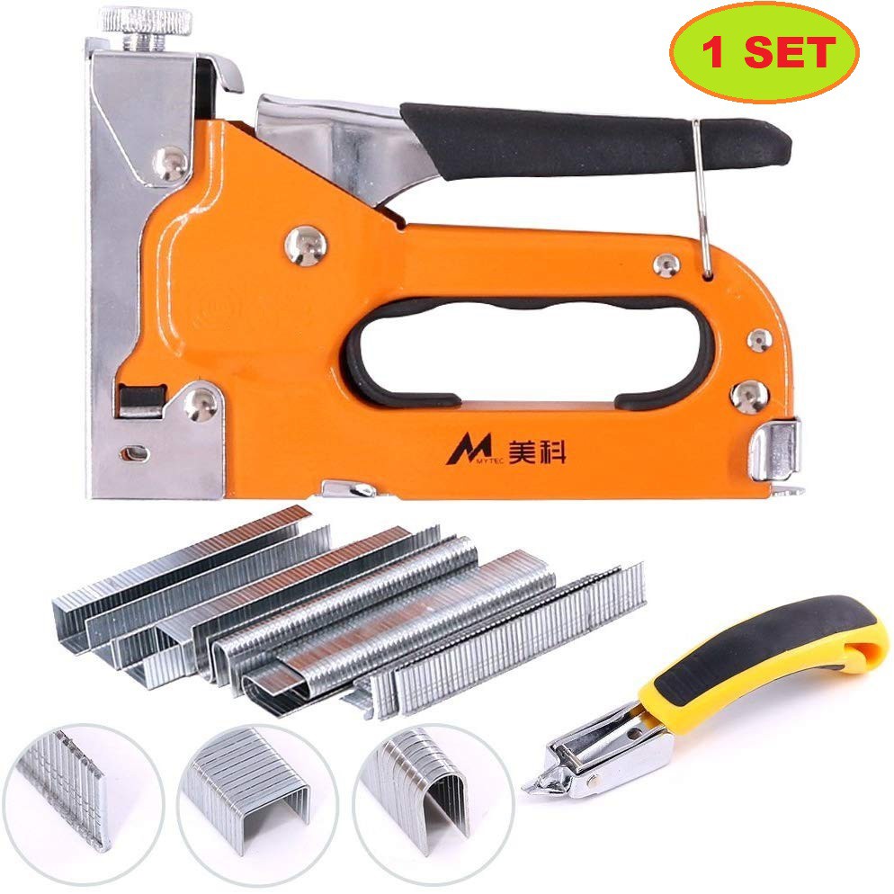 3 In 1 Staple Gun Kit With Staple Remover And 600 Staples Hand Operated