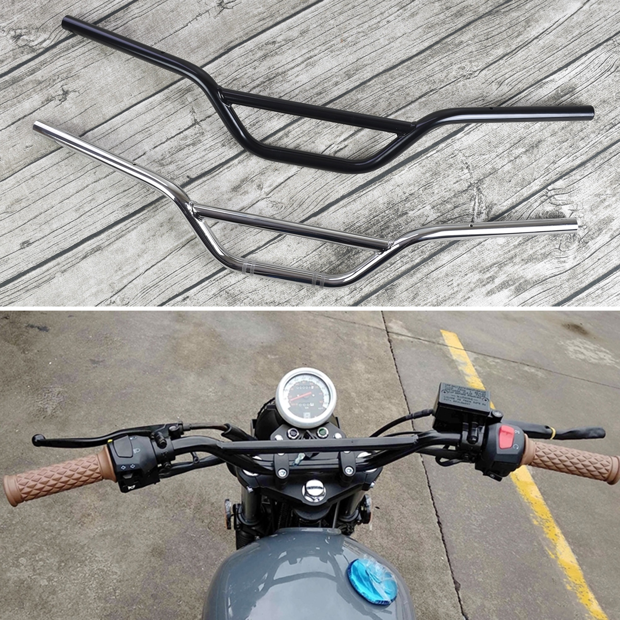 Vintage Motorcycle 22mm Handlebar Tracker Reinforced Crossbar Dirt Pit Bike Scrambler Cafe Racer Ret Shopee Philippines