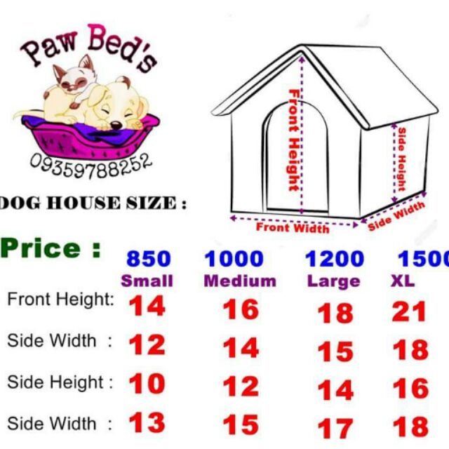 dog house size