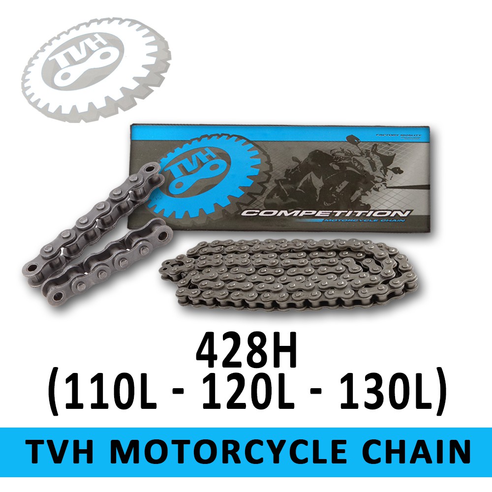 Extra Heavy Duty Motorcycle Chain 428 (110L, 120L, 130L) Shopee