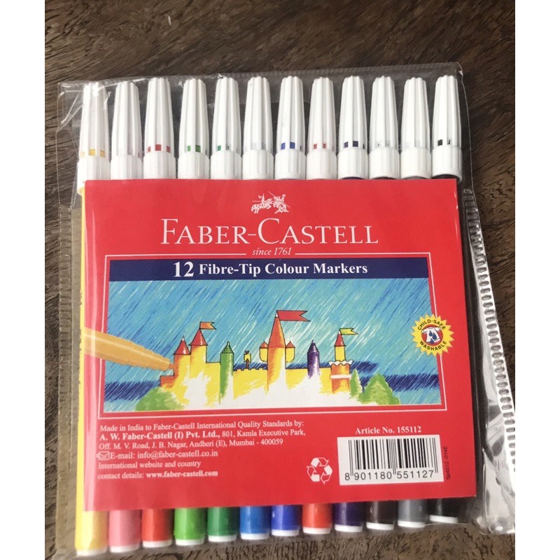 Faber Castell Fibre Tip Colour Markers (10s) | Shopee Philippines