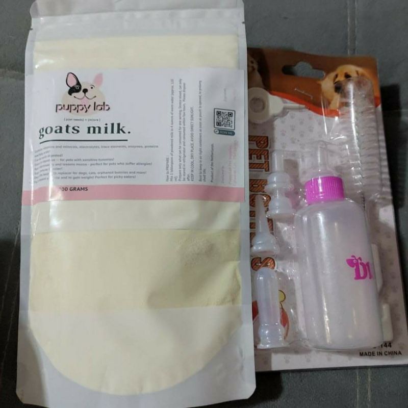 Puppy Lab/PuppyLab Goats Milk/Milk Replacer w/ Bottle for Kittens