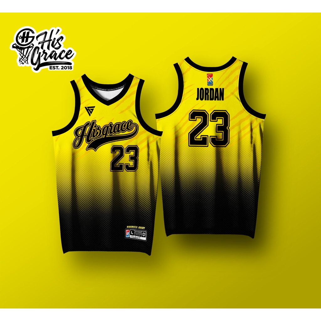 HISGRACE BASKETBALL JERSEY YELLOW TIGER | Shopee Philippines