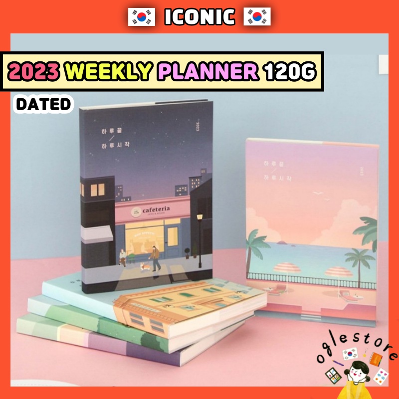 Korean Illustration Planner 2023 Bujo Journal 2023 Monthly Plan Weekly 