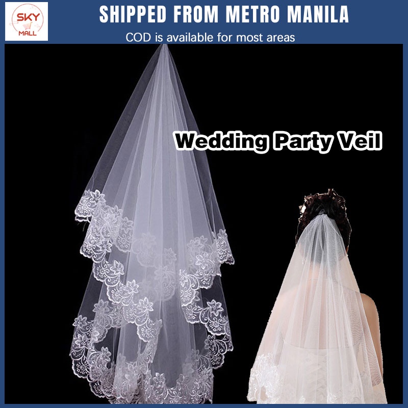 Bride Veil Wedding Party Veil Bridal Lace Veil Engagement Veil Bridal Veil Long Veil for Wedding