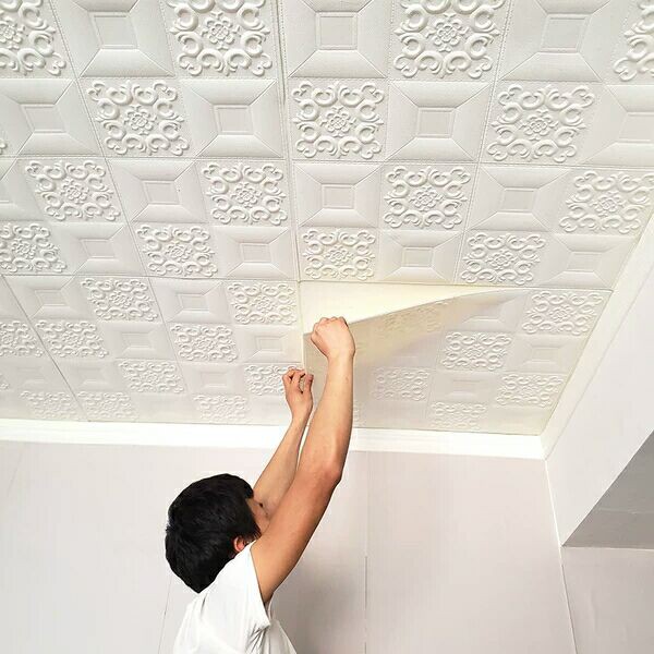 Roof Decoration Wallpaper 3d Stereo Wall Sticker Ceiling Bedroom