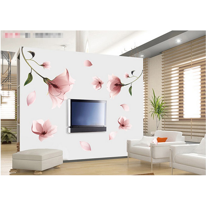 Marriage Room Bedroom Living Room Tv Background Wall Flower Wall Stickers