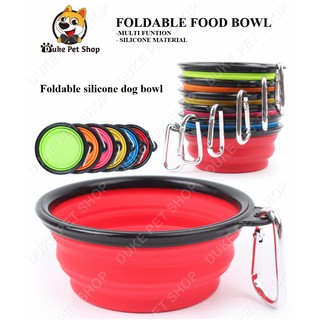 Portable Travel Collapsible Foldable Pet Dog Bowl for Food & Water Bowls Dish