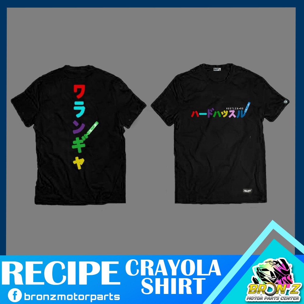 Original The Lokal  Recipe  Shirt Crayola design black 