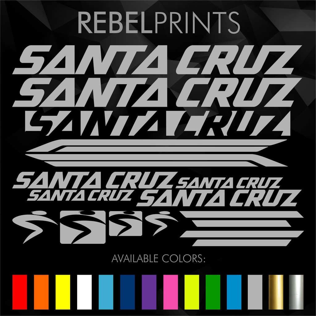 santa cruz decals bike