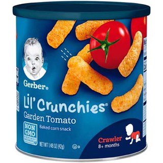 GERBER LIL' CRUNCHIES (GARDEN TOMATO) (CRAWLER 8+ MONTHS). IMPORTED FROM THE USA.