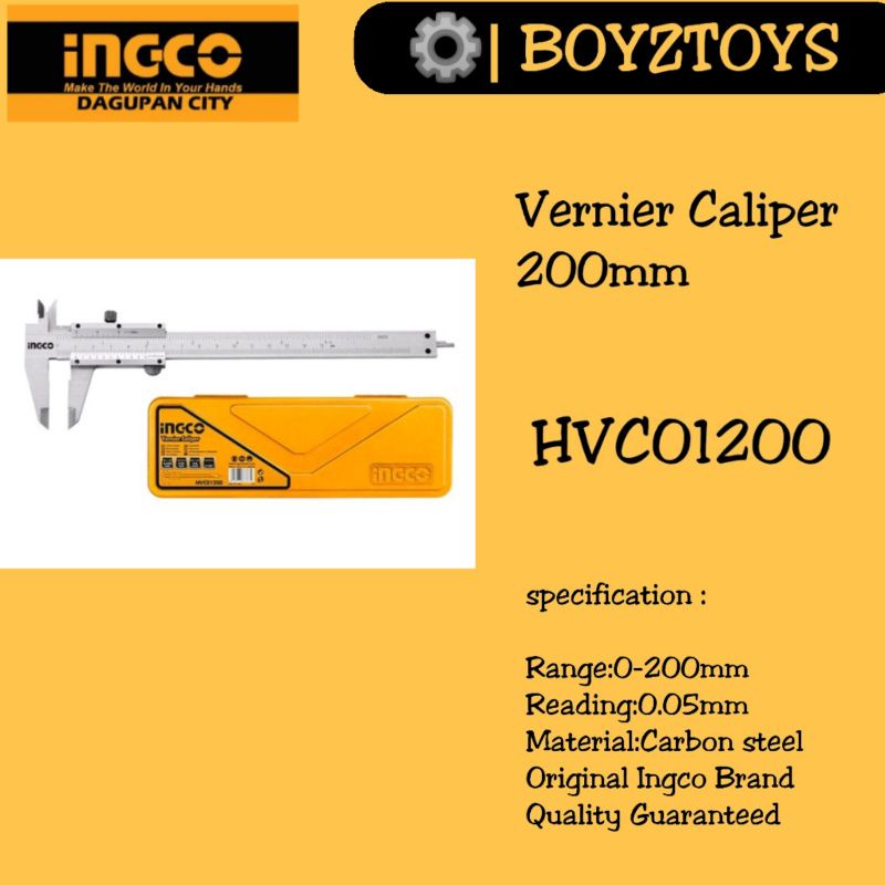 INGCO Vernier Caliper HVC01150 150mm Vernier Caliper 200mm Shopee
