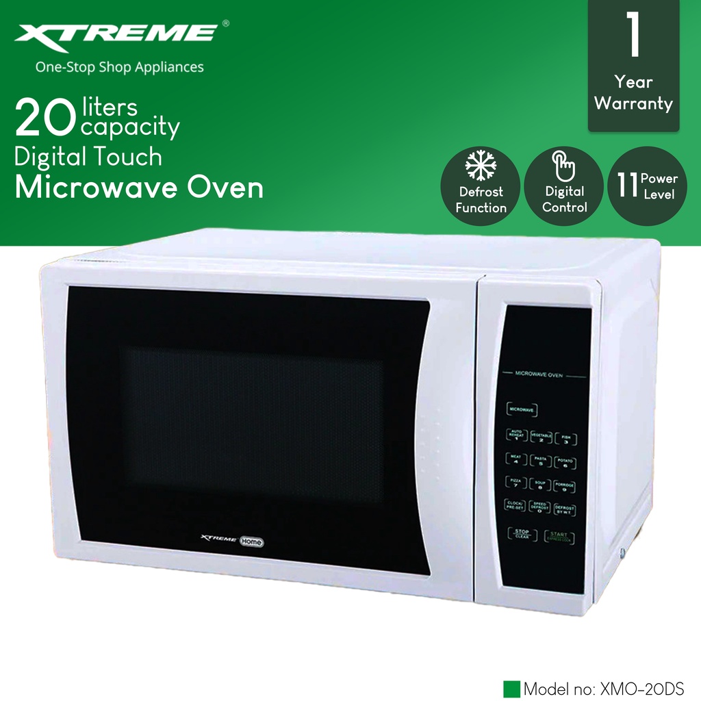 Xtreme 20L Digital Microwave Oven with Defrost Function XMO20DS Shopee Philippines
