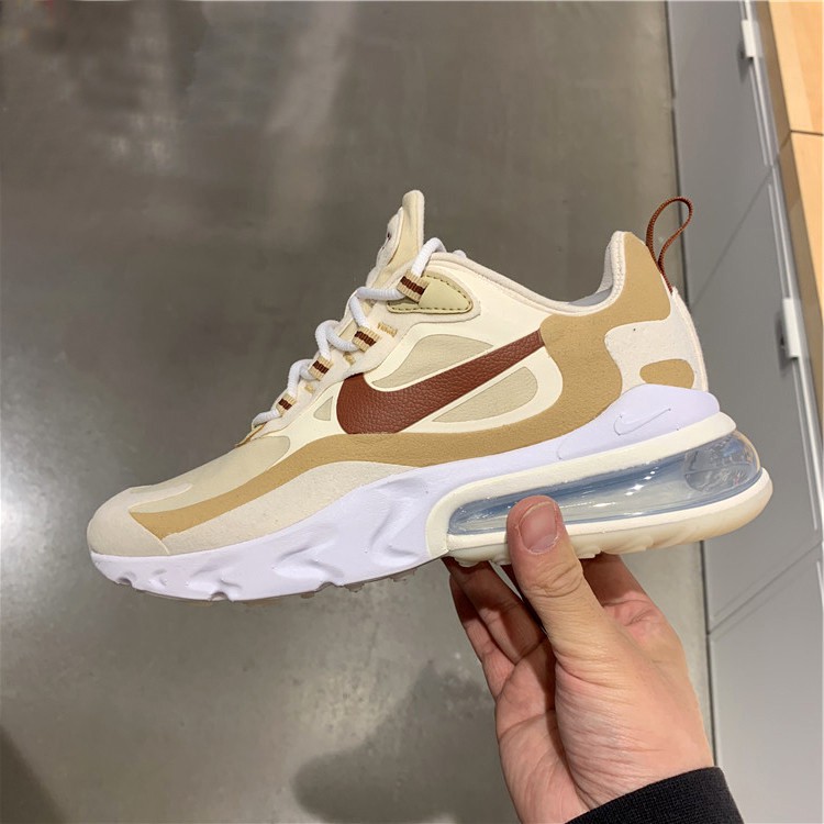 Nike AIR MAX 270 REACT Running Shoes for women Men Beige/Red Inspired |  Shopee Philippines