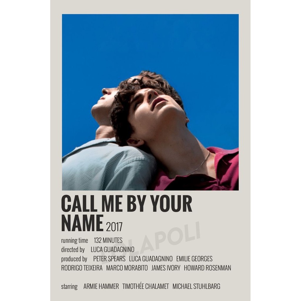 Film Poster Call Me By Your Name Shopee Philippines