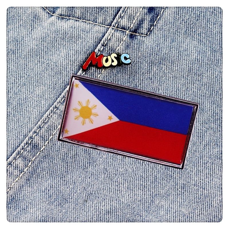Philippine Flag Pin Square Philippine Flag Lapel Pin Souvenirs Shopee