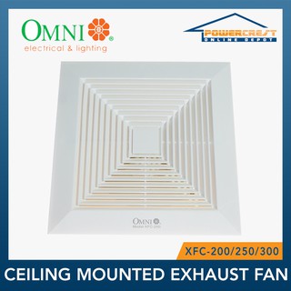 Omni Ceiling Mounted Exhaust Fan 8 Inches XFC-200-8"/ 10 Inches XFC-250