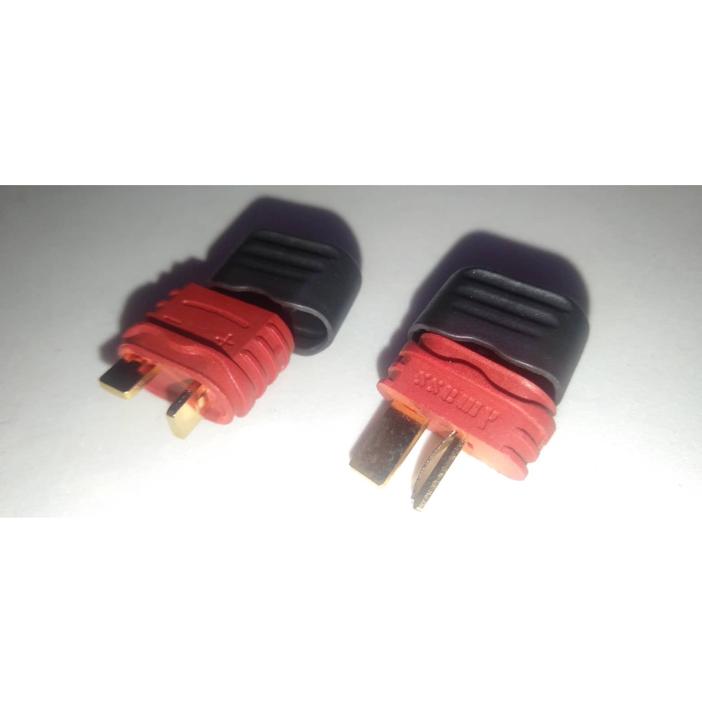 Connettori AMASS T-Plug (stile Deans) &ndash; 1 Coppia Maschio/femmina, Senza Termoretraibile