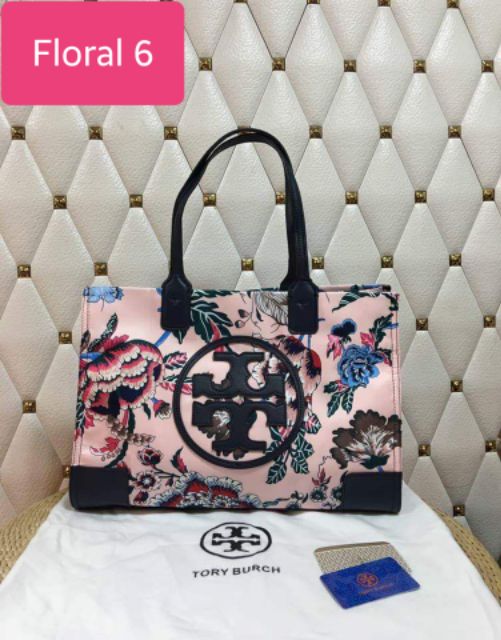 tory burch floral tote