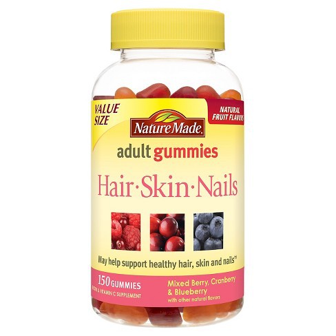 Nature Made Hair Skin Nails Adult Gummies Mixed Berry 90s Shopee