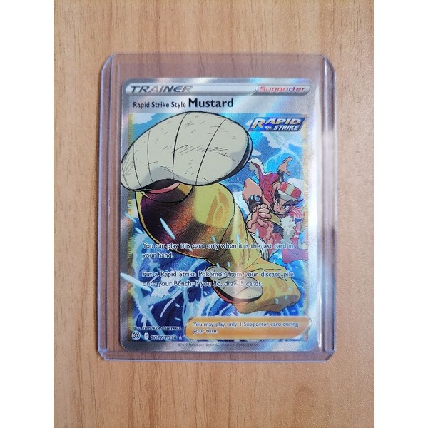 Rapid Strike Style Mustard Full Art Brilliant Stars Pokemon Card