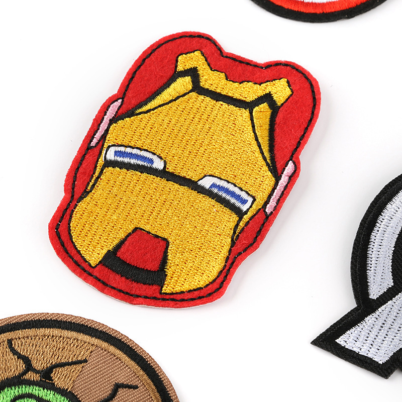 Embroidery calibrated to do Iron Man Marvel Spider-Man cartoon clothing accessories embroidery cloth patch stickers affixed