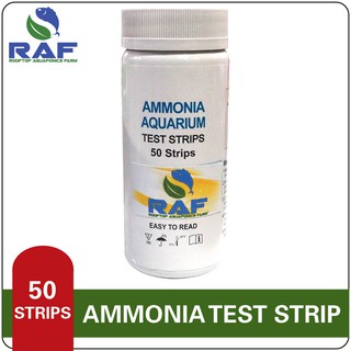 RAF Ammonia Instant Water Test Strips for Pool, Fresh & Salt Water Aquarium & Aquaponics  (50 Strips #2