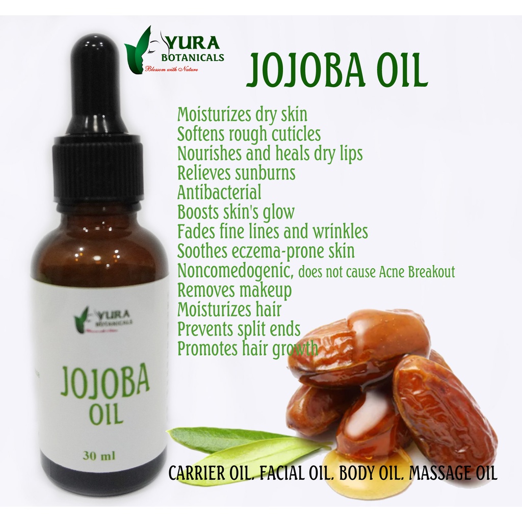 Jojoba Oil Pure Organic Carrier Oil Moisturizer Hair Growth Glowing Skin Split Ends