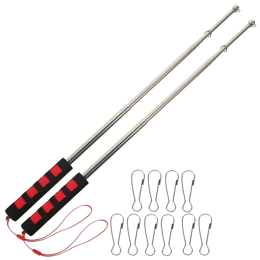 1 Set of Extendable Pointers Teaching Tool Sticks Extendable Flagpoles ...