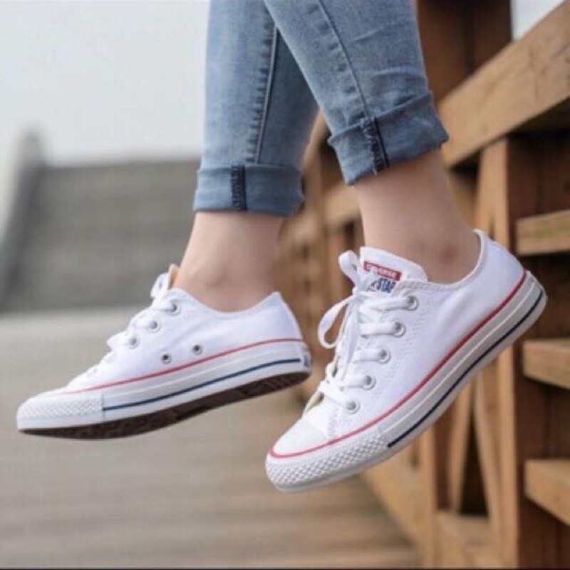 converse all white low cut