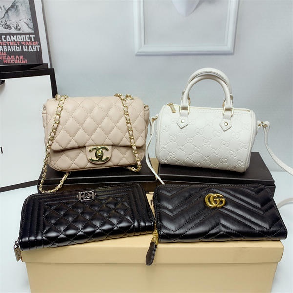 latest combination Chanel chain bag + Gucci pillow bag + Gucci wallet +  Chanel wallet -piece set lef | Shopee Philippines