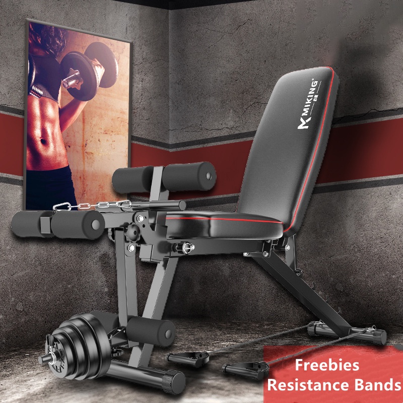 Household dumbbell bench, foldable multifunctional abdominal muscle